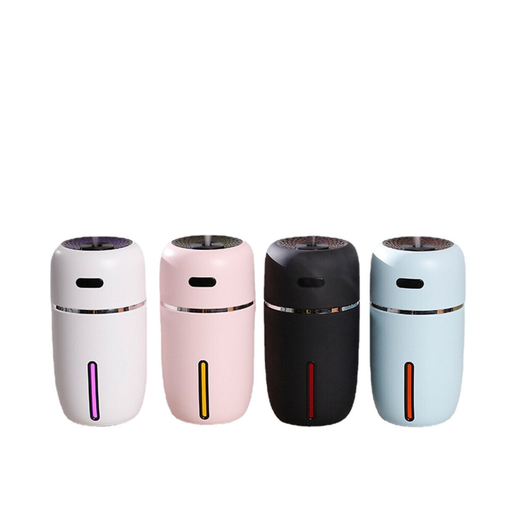 (Pink) Mini Desktop Ultrasonic Humidifier Aroma Diffuser with Color Lights USB Charing Air Purifier Low Noise for Home Bedroom Office Car