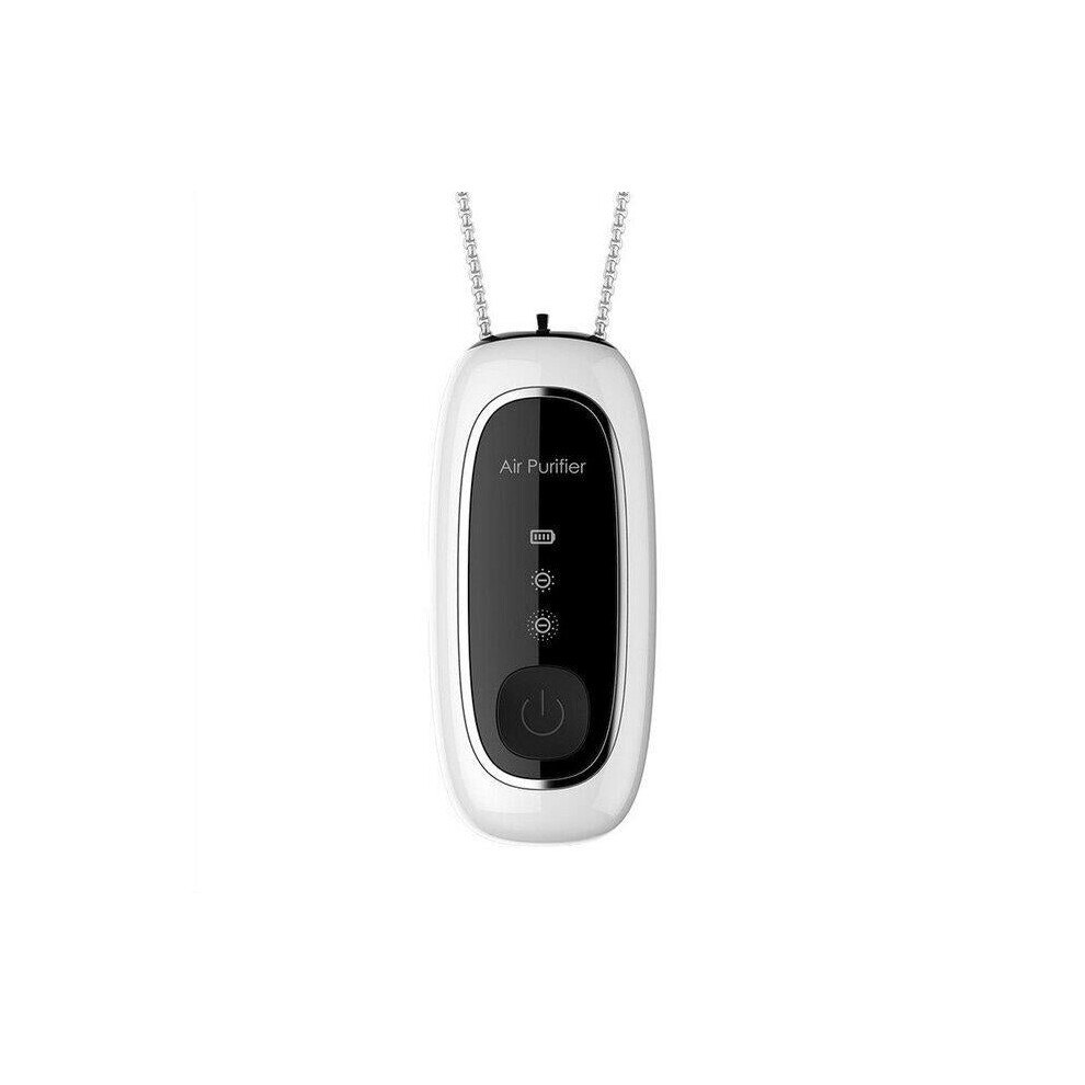 USB Portable Wearable Air Purifier Necklace Mini Freshener Ionizer Negative Ion Generator Black air purifier - No Radiation for Adults Kids