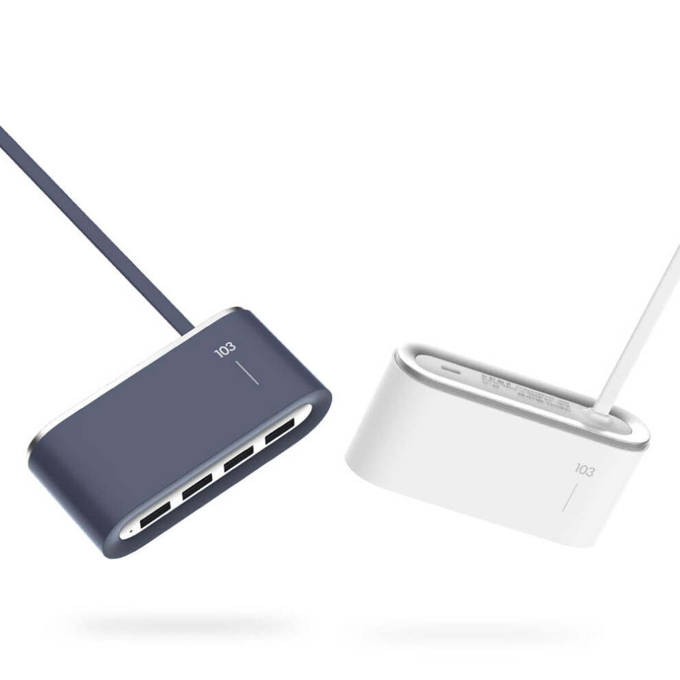 (Blue) 4 Port USB Docking Dock Fast Charging Micro USB Type C HUB Splitter Adapter For Mi8 Mi9 iPad MacBook From Eco-system