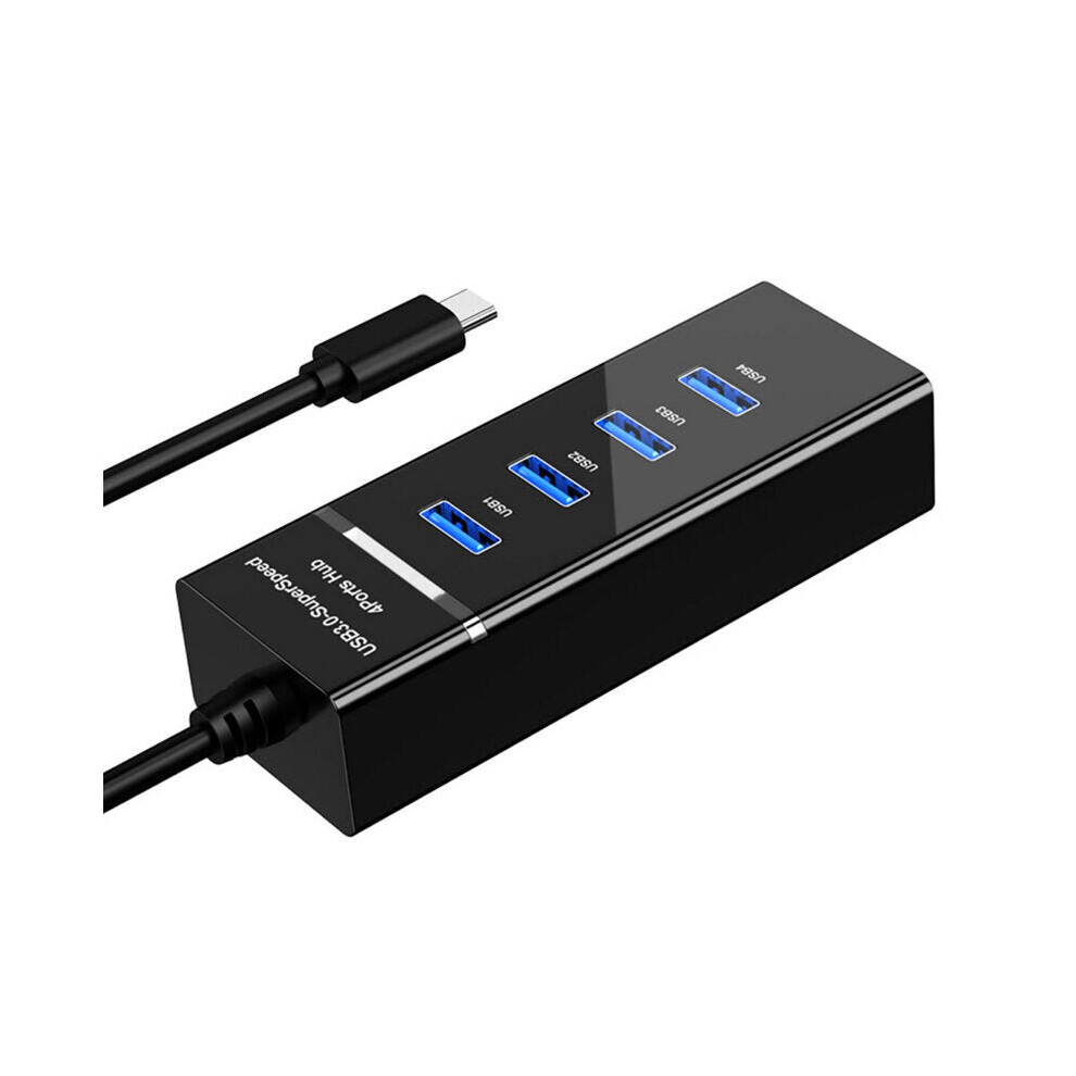 4 Usb 3.0 Ports 5Gbps Fast Charging Hub For Samsung Galaxy S21 Note S20 Ultra Huawei Mate40 P50 Oneplus 9 Pro Black 6112212026892