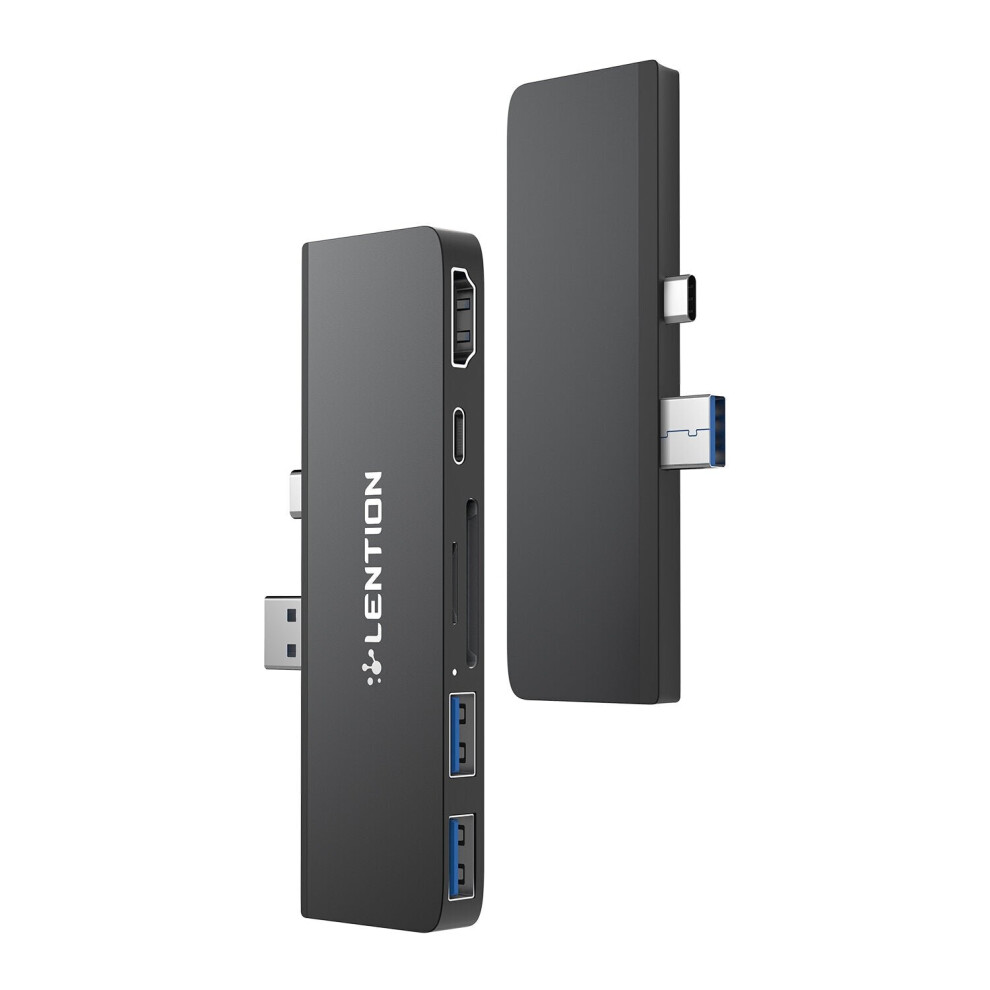 Photos - Hard Drive (HDD) GreenZech  7 in 1 USB-C Hub Docking Station Adapter (Black)