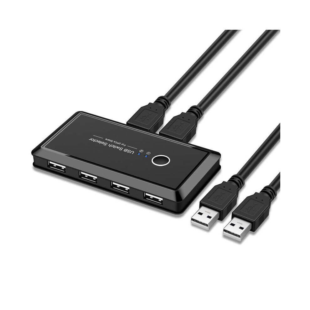 Usb 2.0 4-Port Hub Switcher Printer Sharing Device Two In Four Out Splitter 3654659016126