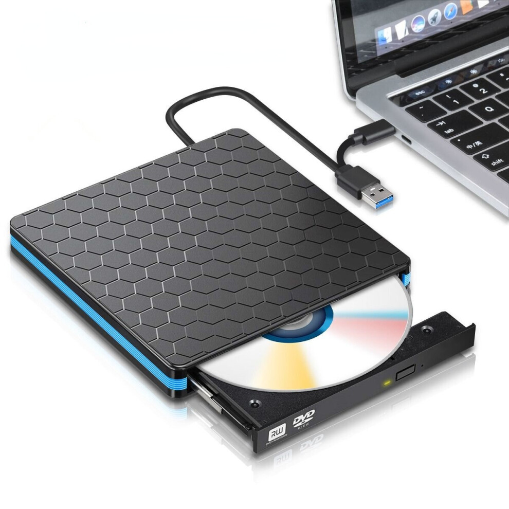 USB 3.0 Type-C DVD RW CD Writer Drive Burner Reader Adapter External Player For Laptop