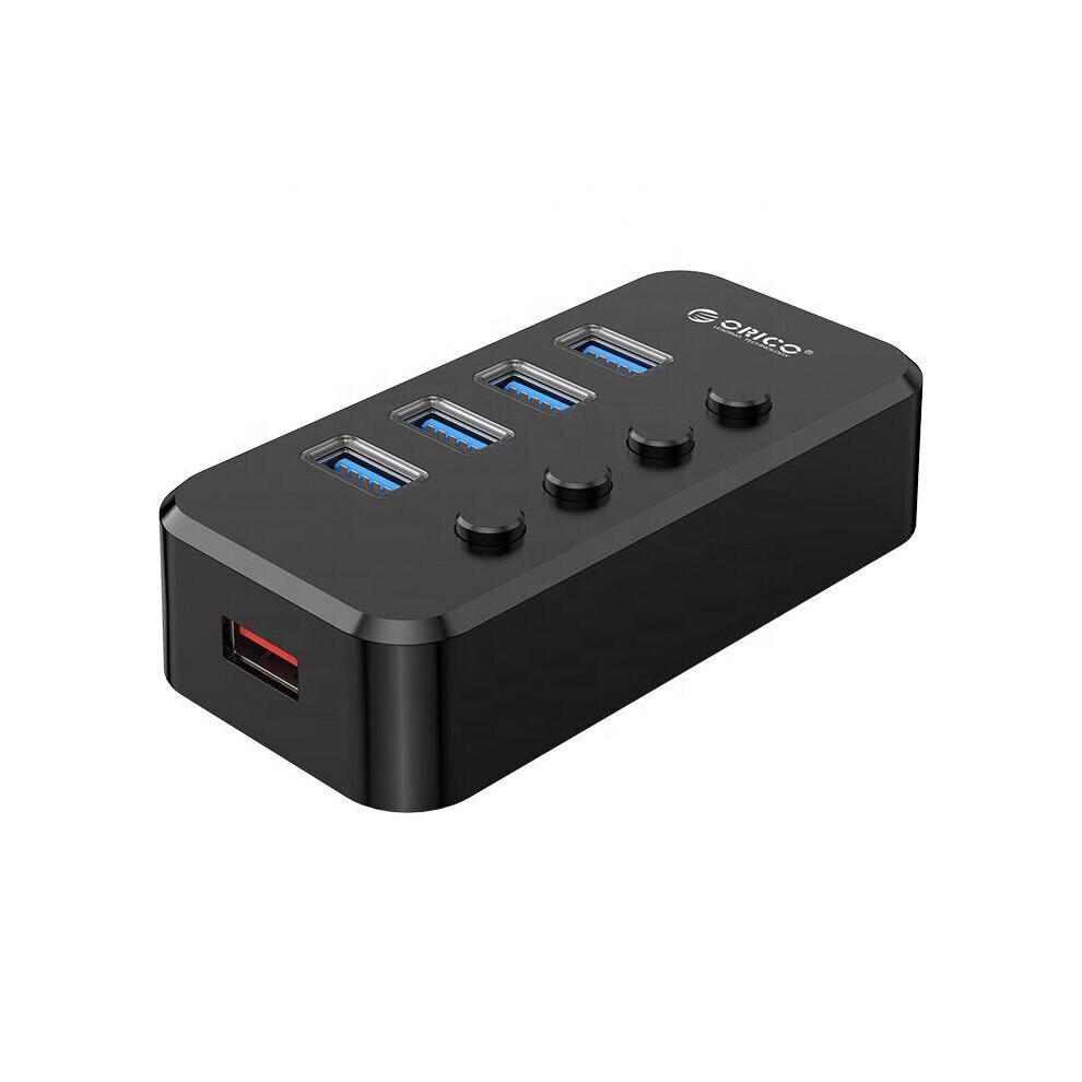 4 in 1 24W USB3.0 HUB Independent CC1.2 Protocal Power Supply Independent Switch HUB Computer One for Four Extension Cord Splitter