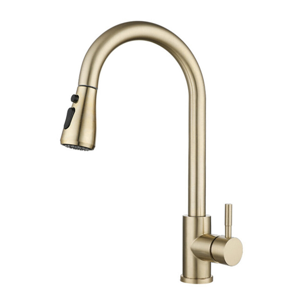 Stainless Steel Kitchen Faucet Pull Out Spout Hot Cold Water Mixer Tap Two Modes 3654659440587