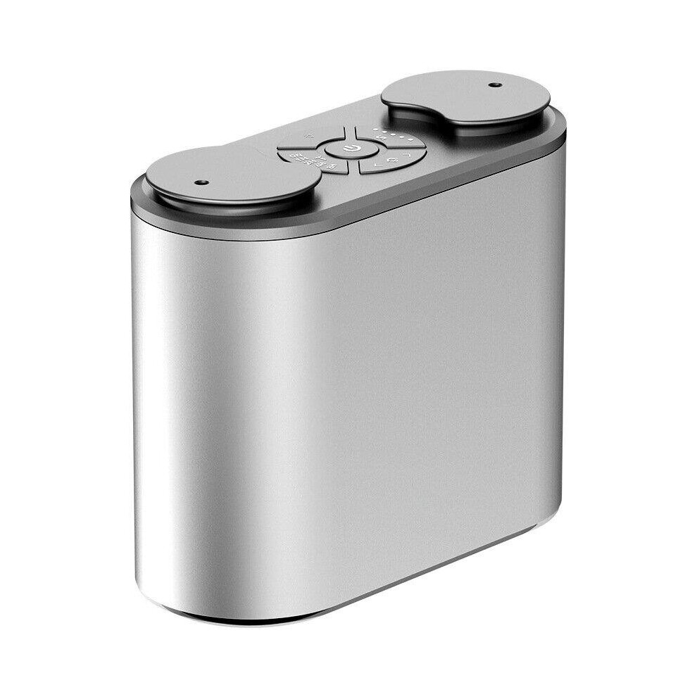(Silver) 5V Dual-spray Aroma Diffuser USB Charging Essential Oil Diffuser Air Purifier 4000mAh Battery Life for Car Home Office