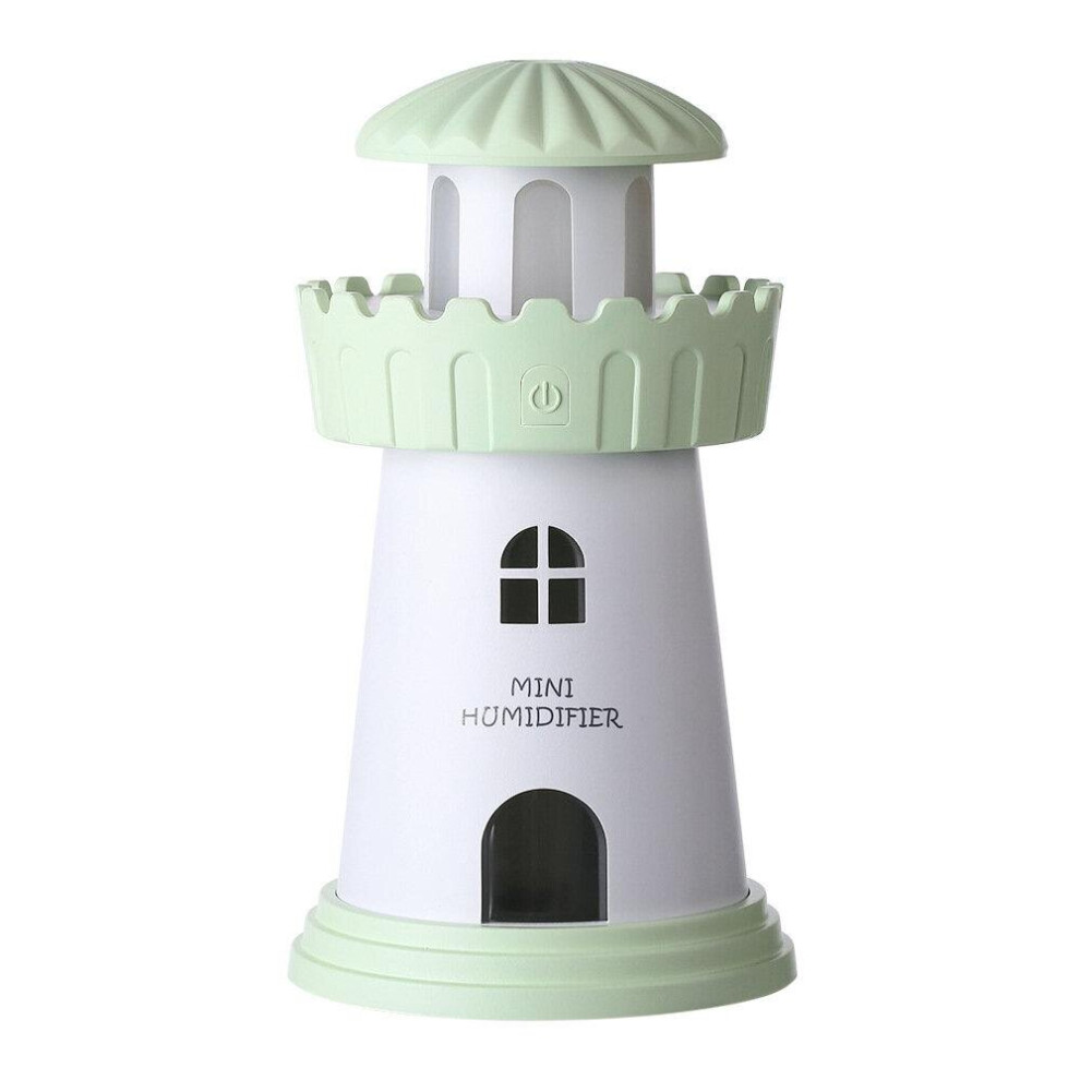 (Green) Creative Humidifier 150ml LED Light Ultrasonic Air Humidifier For Car Office Desk USB Charging