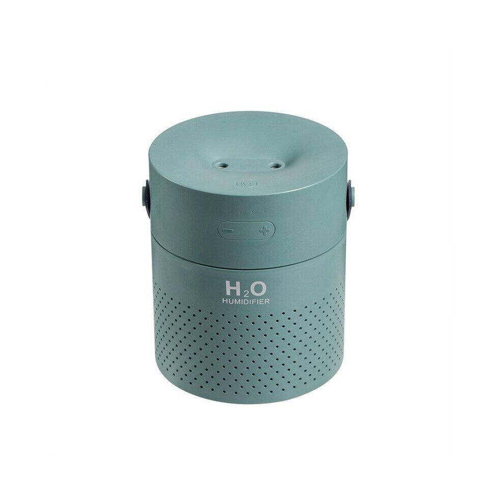 (Green) Dual Spray Humidifier Mist Maker USB Power Bank with Colorful Lights for Phone Office Home Beadroom