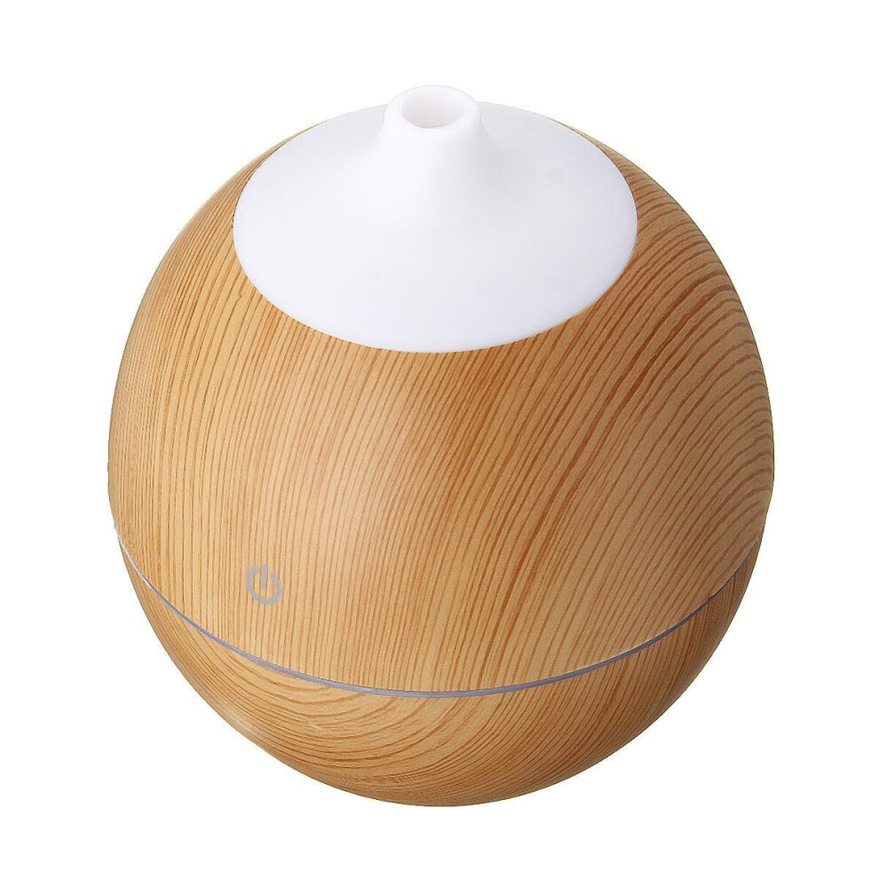 (Light Brown) 5V USB Intelligent LED Ultrasonic Aroma Essential Oil Humidifier Air Aromatherapy Diffuser Purifier