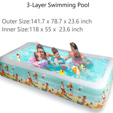 (3#) 1.8/2.1/3.6m Inflatable Swimming Pool With Bottom Layer Cotton