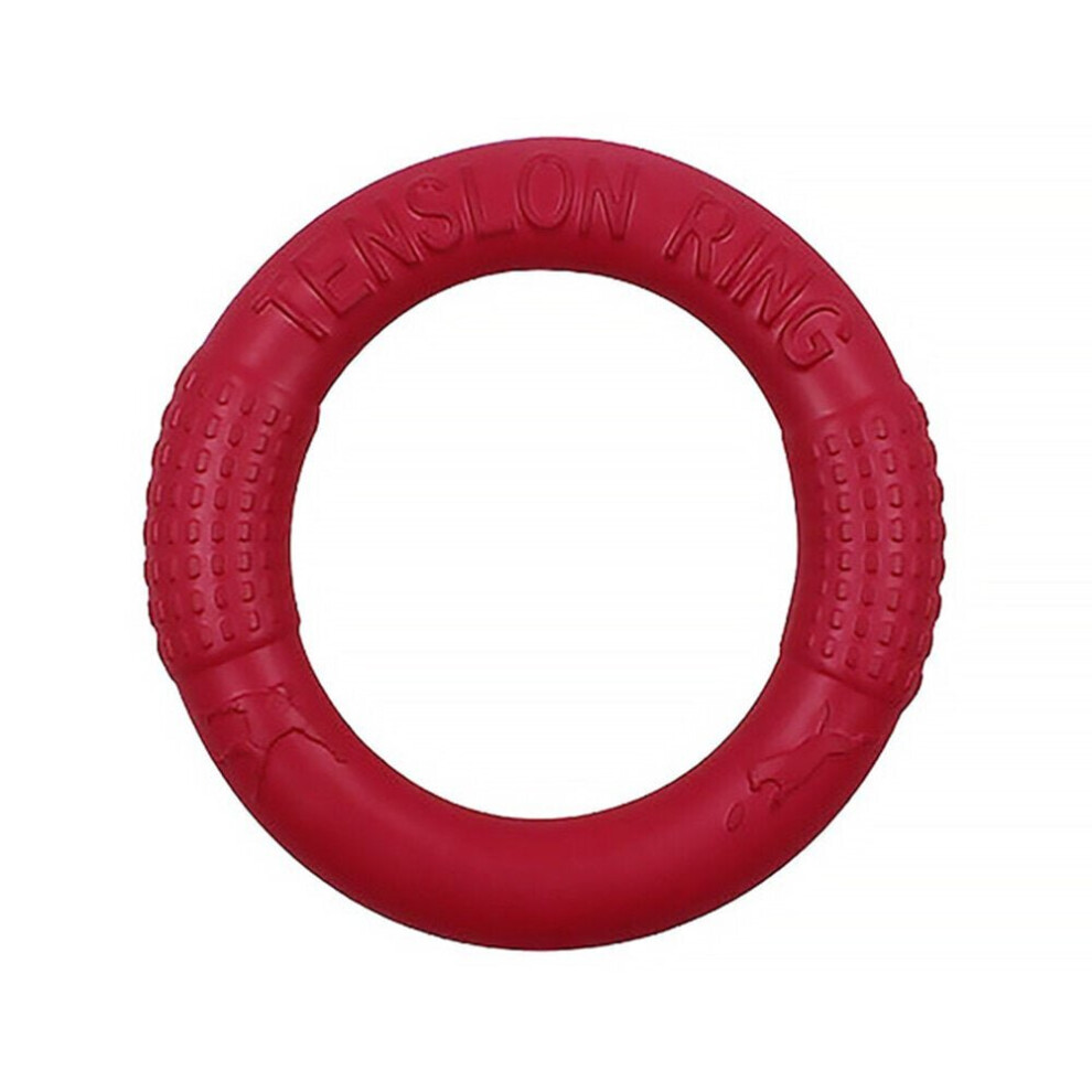 (Red, L) Pet Flying Discs Dog Training Ring Puller Resistant Bite Floating Toy for Puppy Outdoor Interactive Game Playing