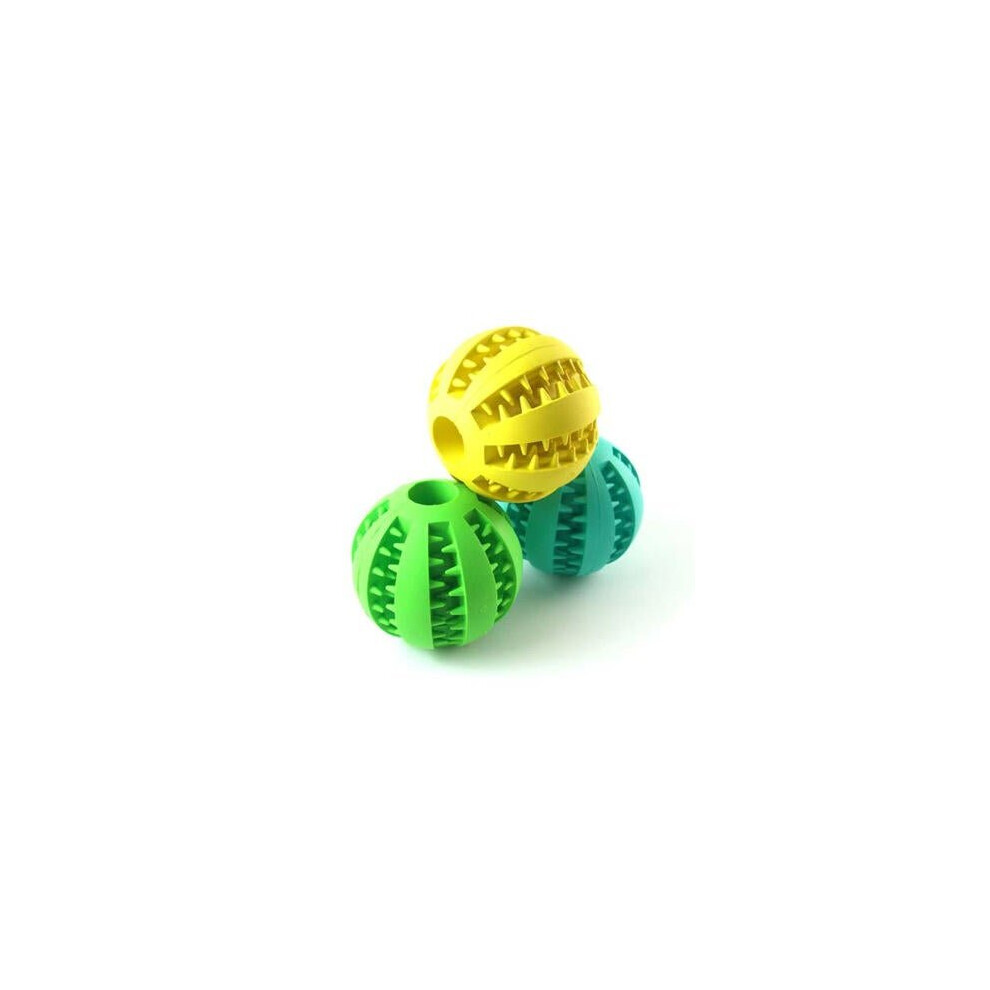 (#03) 7CM Interactive IQ Treat Ball Rubber Dog Balls Toys with Bite Resistant Soft Rubber Dog Balls