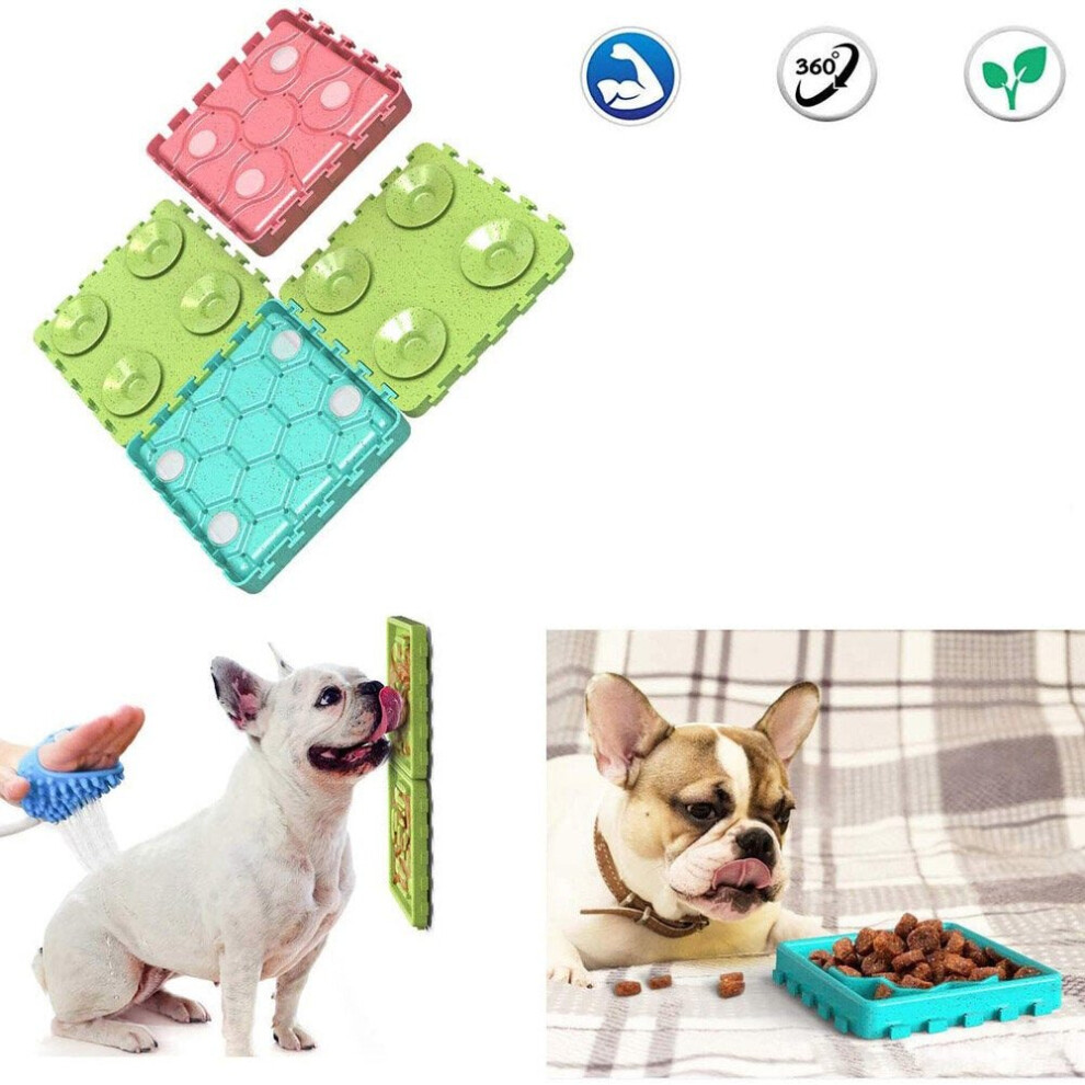 (2) 4PCS Pet Bowls Combination Dog Licking Tray Dog Anti-sucking Funny Bowl Pet Slow Food Interactive Puzzle Pet Toy