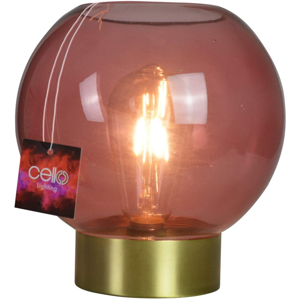 Cello Lighting - Globe Medium Light Red