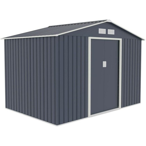 Evre (Dark Grey) EVRE Garden Shed with Weather Resistant Paint