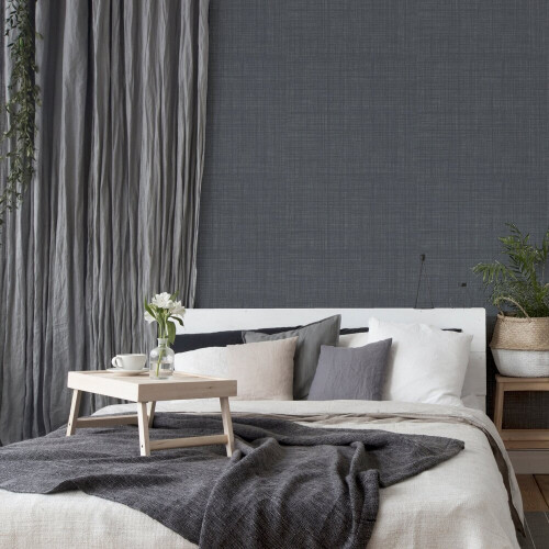 Arthouse Arthouse Weave Texture Dark Grey Wallpaper 946006 2