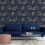 Arthouse Arthouse Luxury Leaf Navy Champagne Wallpaper 299301 4