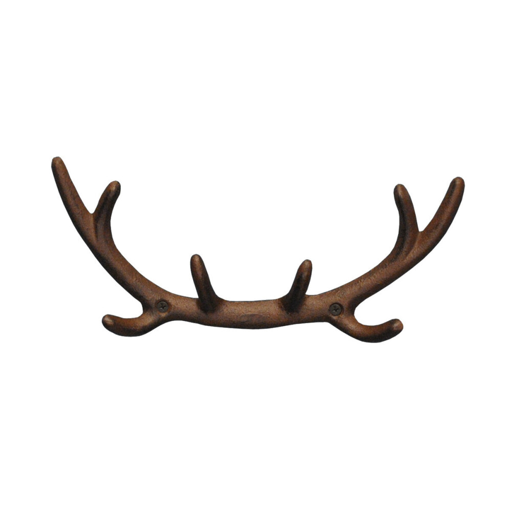 Selections Cast Iron Antler Wall Hook Rack