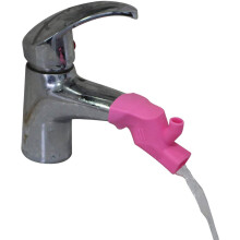 HALJIA 2 PCS Silicone Faucet Tap Extender Basin Extension for Toddler Kids Baby Hand Washing Bathroom Kitchen Safety (Pink)
