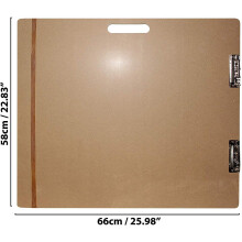 Large Artists Wooden Sketch Tote Board - Sketch Drawing Clipboard with Large Elastic Band W66cm (25.98") x H58cm (22.83") - Double Strong Metal Spring