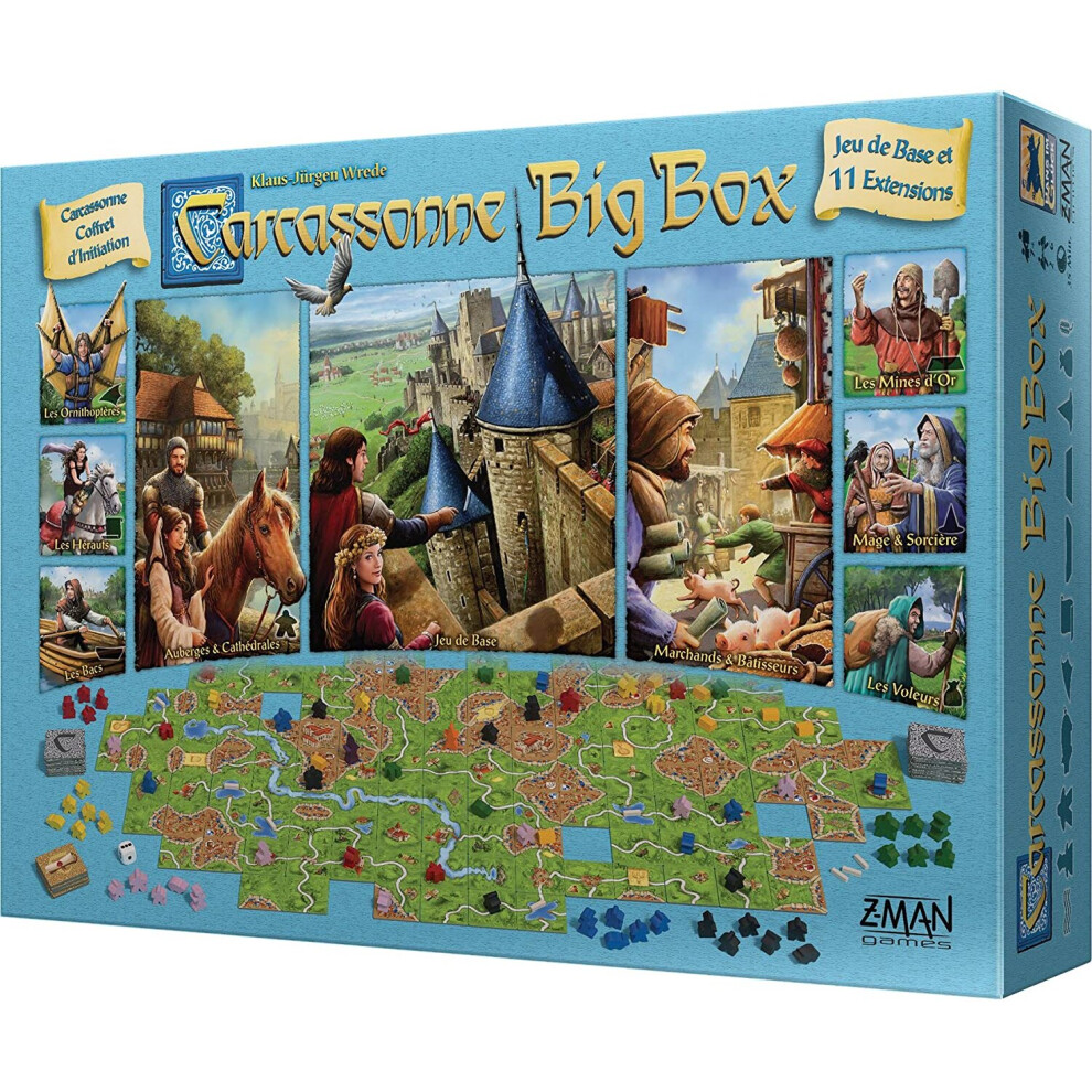 Carcassonne Big Box – Asmodee – Board Game – Tile Game