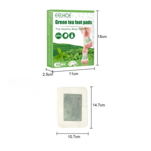 10Pcs/Box Green Tea Foot Patch 1