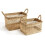 Natural 2 Piece Woven Wicker Basket Storage Home Decoration Best 1