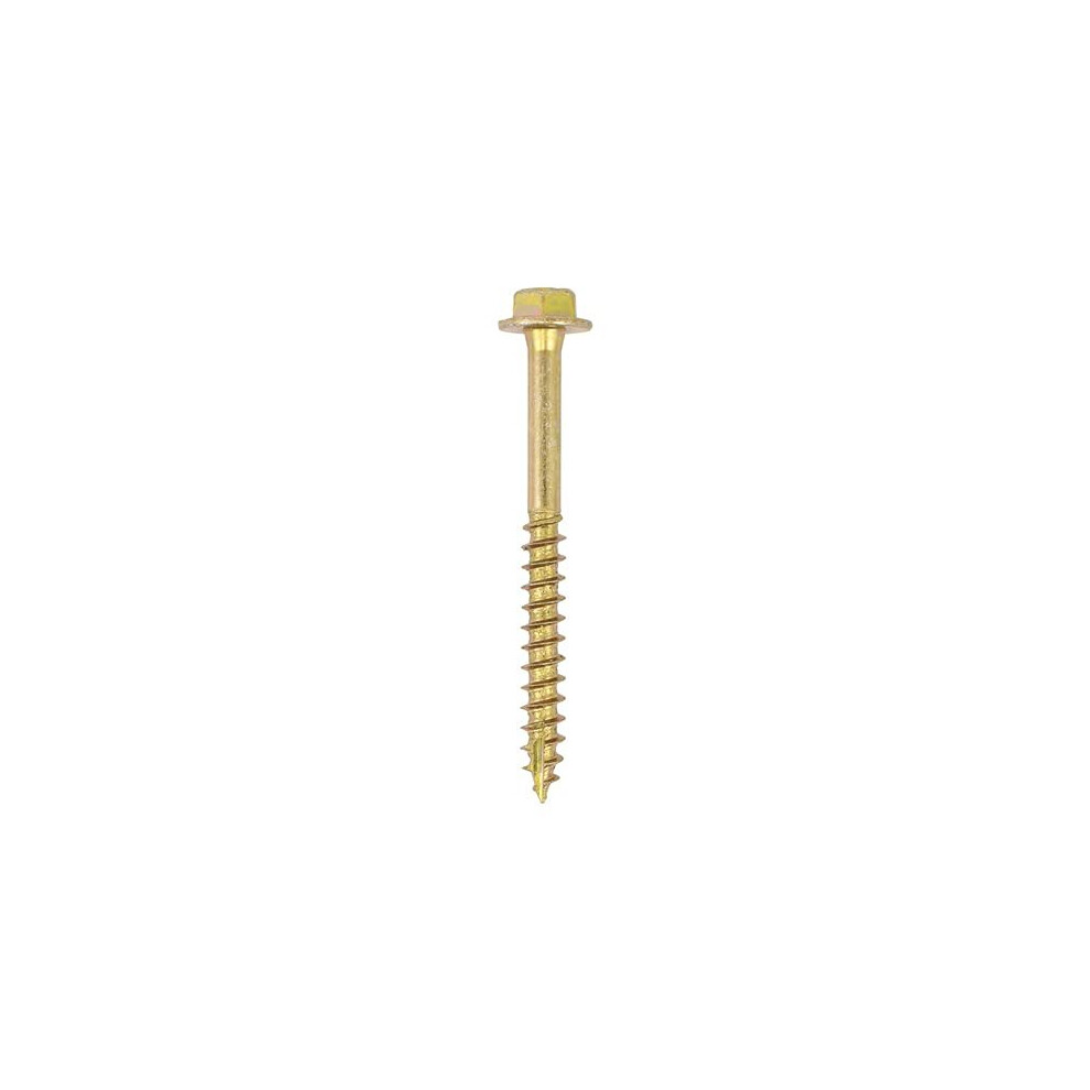 TIMCO 8100SCSYP Solo Coach Screws-Hex Flange-Gold-8.0 x 100-Bag of 4