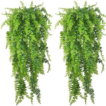 PINVNBY Artificial Hanging Vines Plants Reptile Tank Habitat Decorations Climbing Terrarium Plant with Suction Cup for Bearded Dragons Lizards