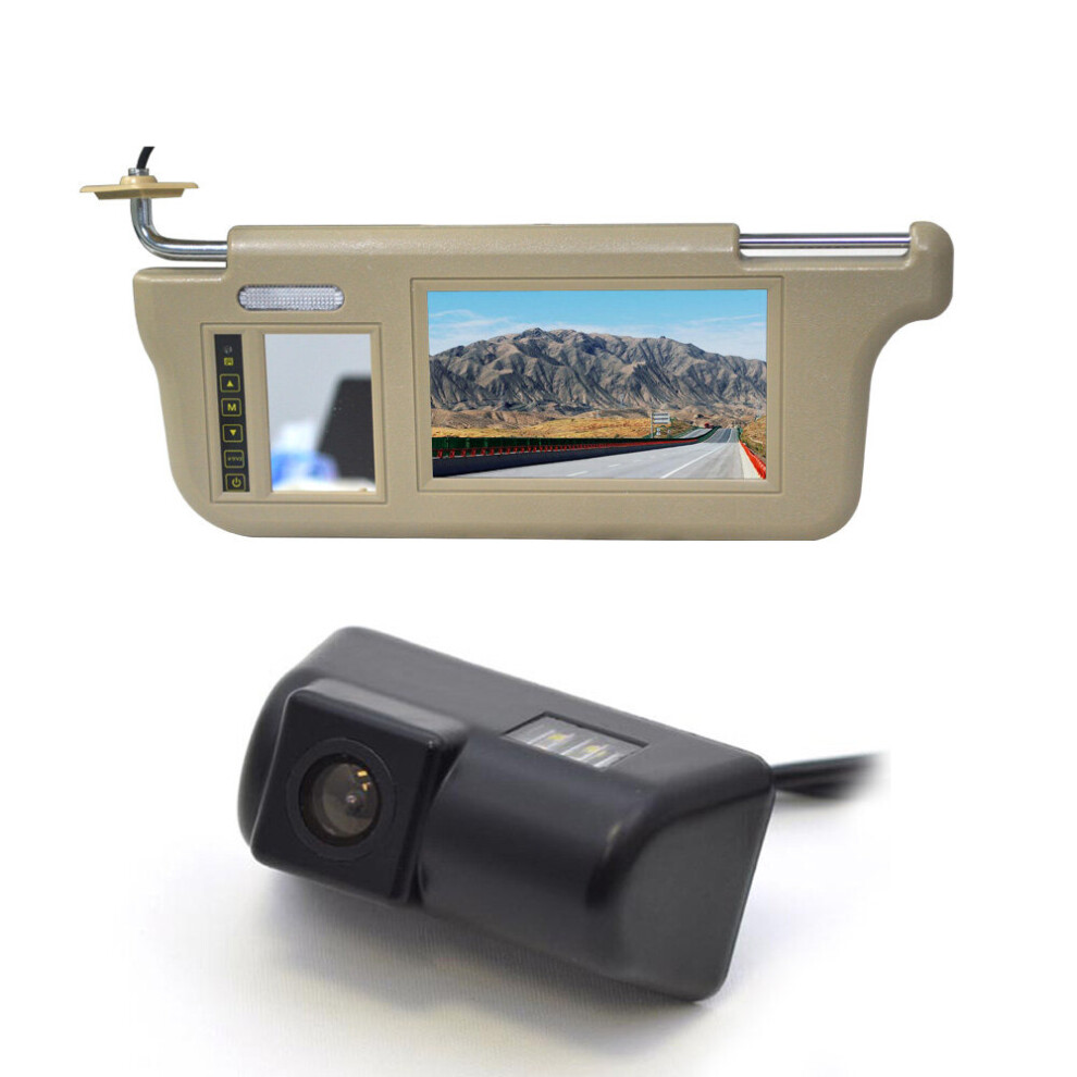 Sun Visor Rear View Mirror Monitor & Reversing Camera For Ford Transit Connect 768788432726