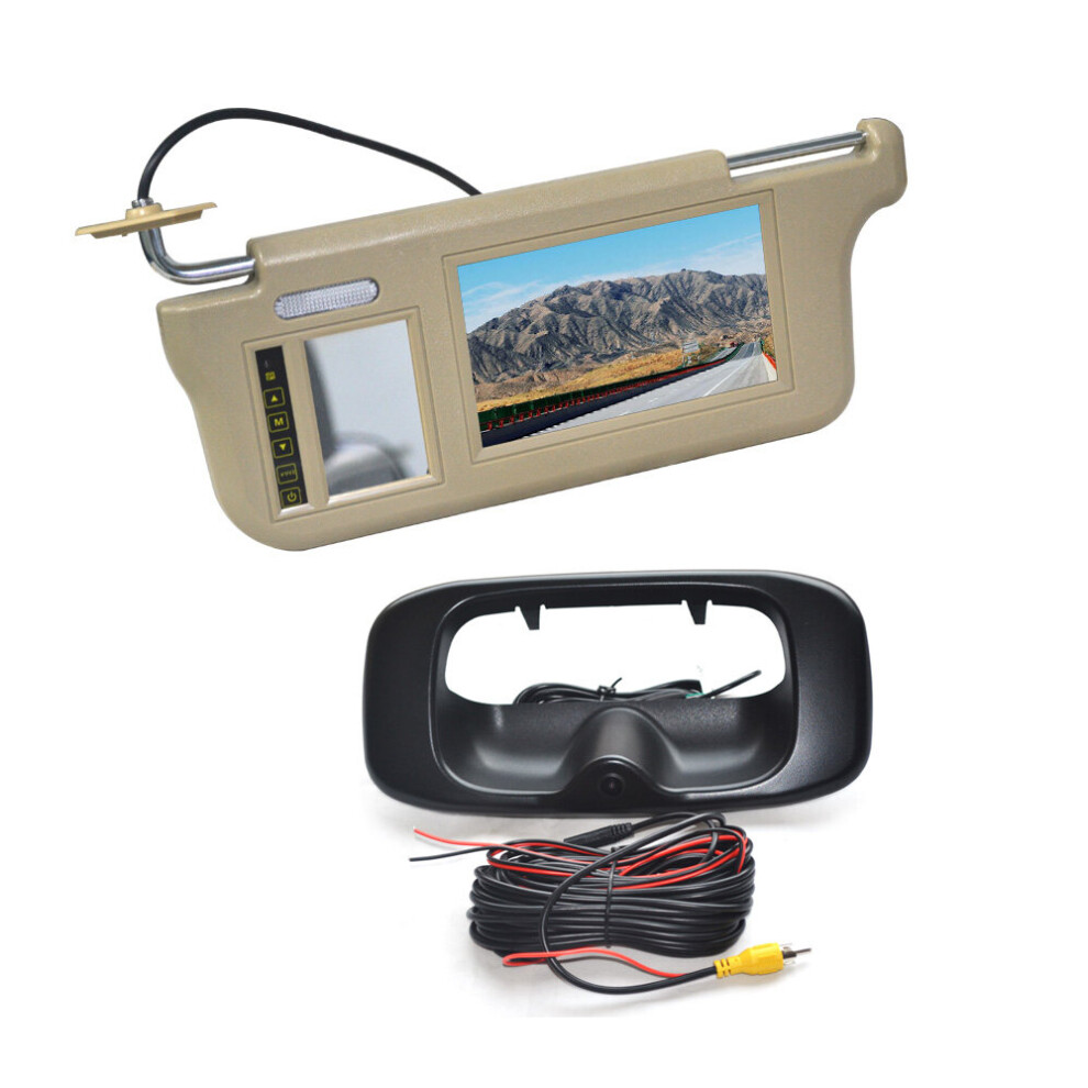 Sun Visor Rear View Mirror Monitor & Reverse Camera For Chevrolet Silverado / Gmc Sierra (1999-2006) 768788432733
