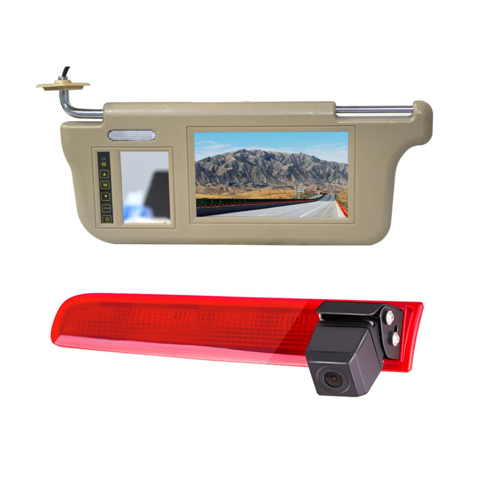 Sun Visor Rear View Monitor & Reverse Camera For Vw Volkswagen Transporter T5 / T6 Van (With Twin Rear Doors) 768788432740