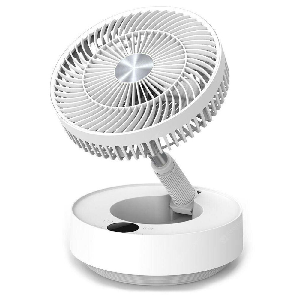 (Green, A) Folding Electric Purification Fan Air Cooling Fan from Humidification Magnetic Remote Control 5 Wind Speed USB Charging