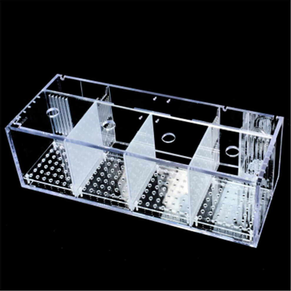 (4) Acrylic Aquarium Baby Betta Hang Fish Tank Guppy Breeding Rearing Hatchery Box