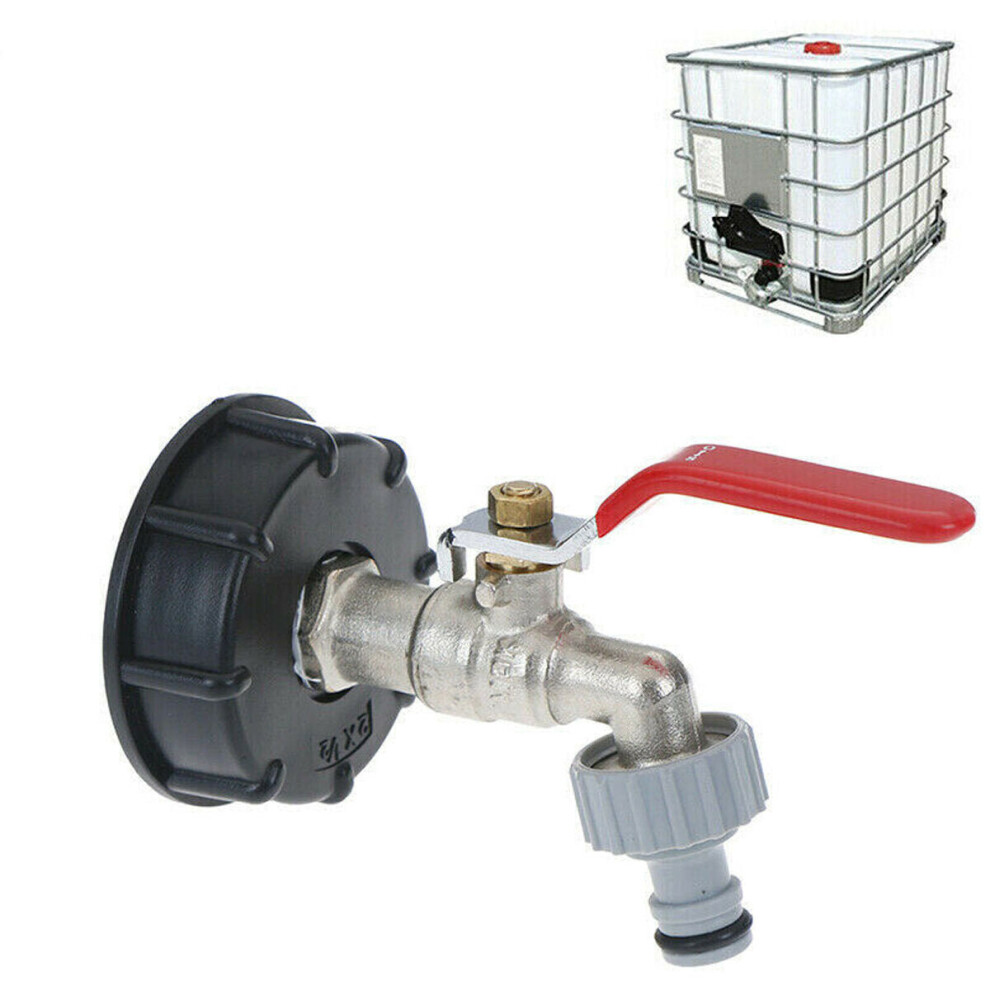 Adapter With 1/2 Brass Outlet Tap For Rain Water Tank Rainwater Barrel