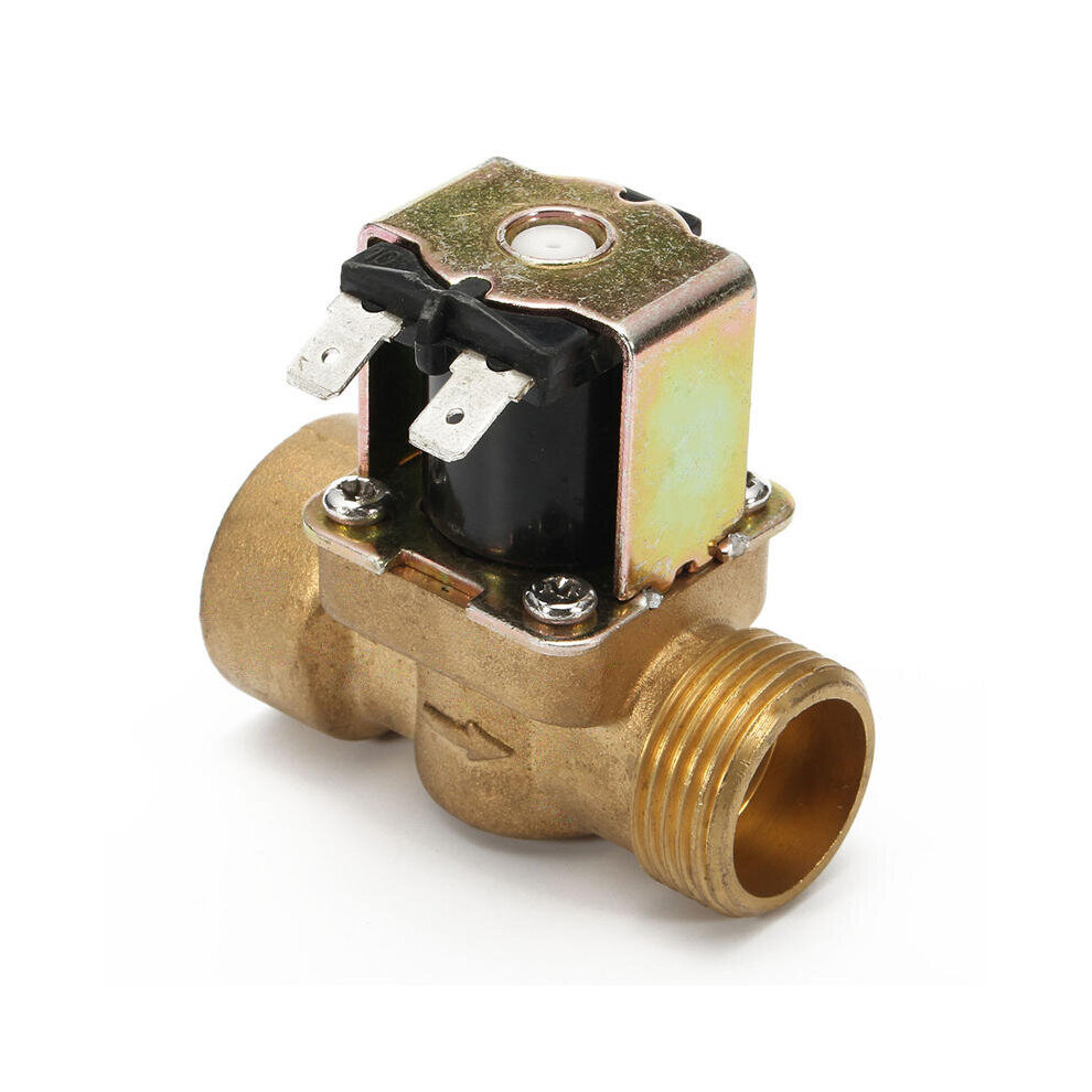 3/4 Inch Electric Solenoid Valve 12V DC VDC Slim Brass NPSM Gas Water Air N/C