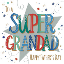 A Super Grandad Embellished Father's Day Card Talking Pictures Greeting Cards