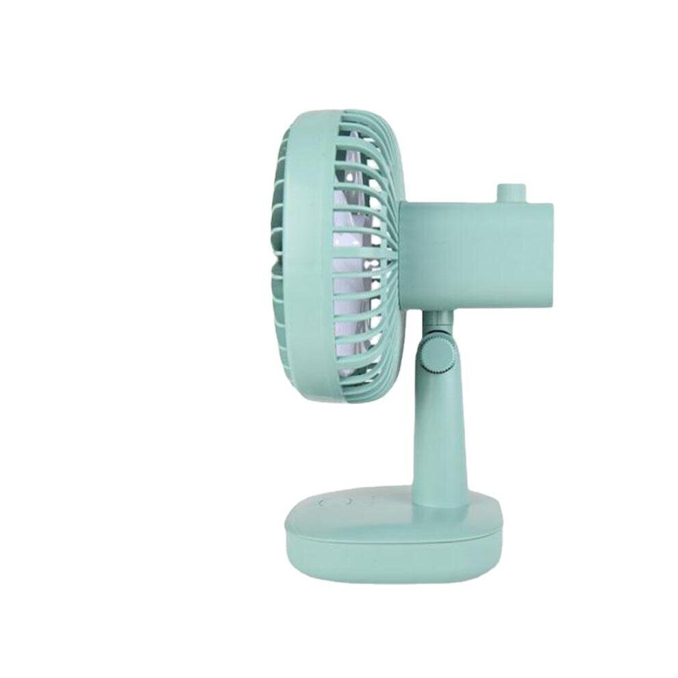 (Light Green) Table Fan Mini Portable USB Charging Fan Low Noise Durable Life Natural Wind Lightweight Fan