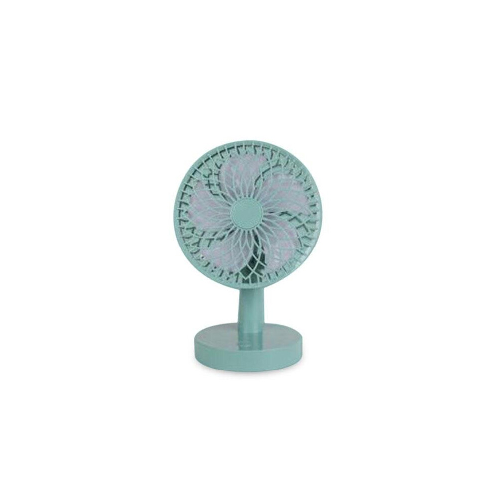 (Dark Green) Table Fan Mini Portable USB Charging Fan Low Noise Durable Life Natural Wind Lightweight Fan