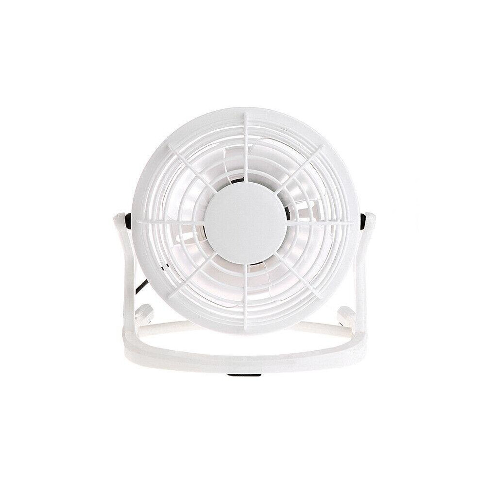 (White) 4 Inch Desktop Fan Car Desk Fan USB Interface Mini Fan Usb Fan PP Plastic Fan For Outdoor Home