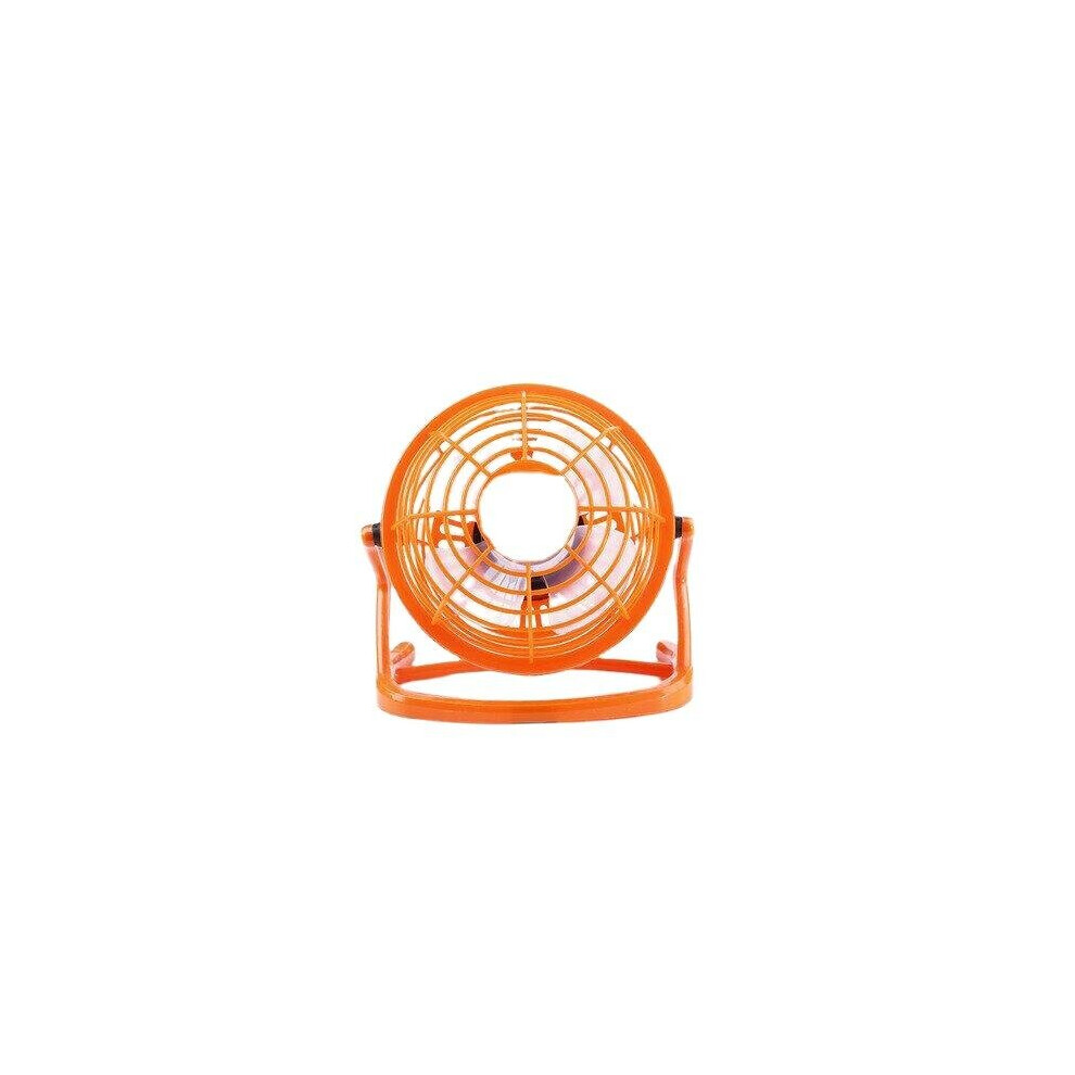 (Orange) 4 Inch Desktop Fan Car Desk Fan USB Interface Mini Fan Usb Fan PP Plastic Fan For Outdoor Home