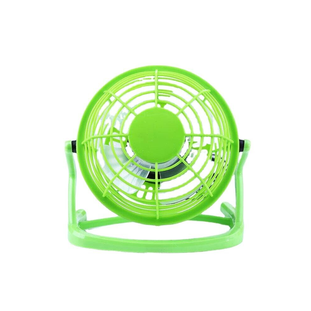 (Green) 4 Inch Desktop Fan Car Desk Fan USB Interface Mini Fan Usb Fan PP Plastic Fan For Outdoor Home