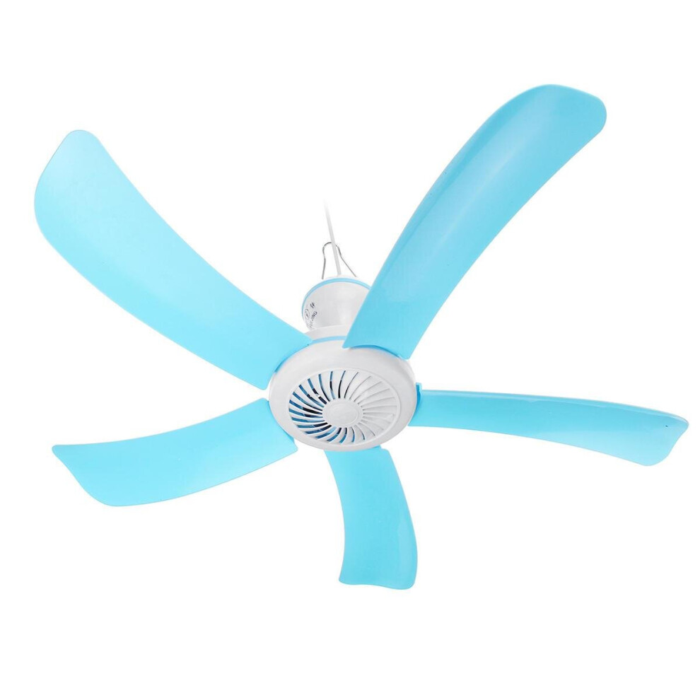 (Without remote control) Portable 5 Blades Mini Ceiling Fan W/ Remote Control Hanging Summer Cooler Gift Dia. 71cm