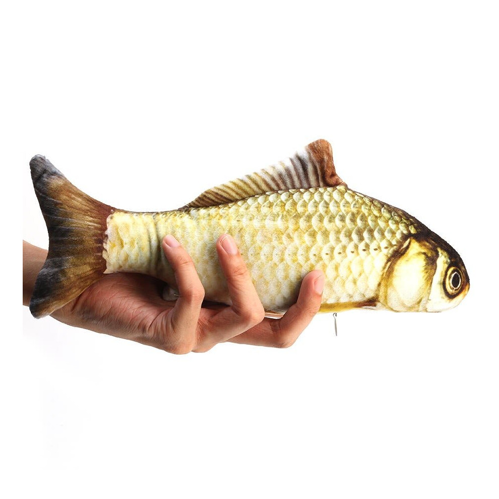 (2) 30cm Large Size Interactive Pets Pillow Catnip Toys Simulation Plush Fish Shape Doll Chew Bite Cat Toys