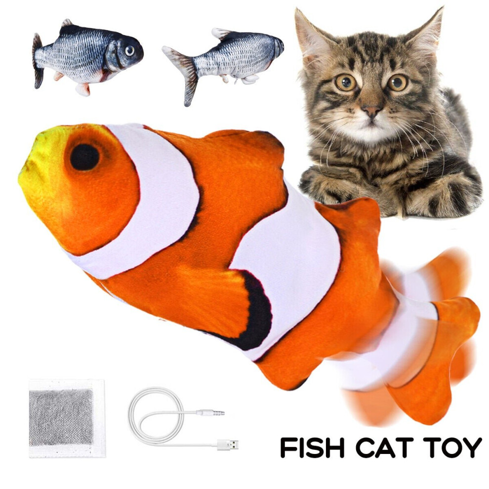 (#3) clownfish carp with catnip charging cable Catnip toy