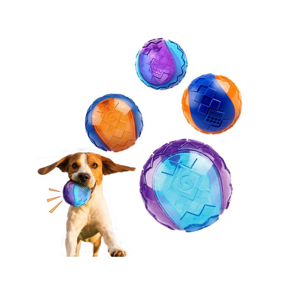 (S) Dog Chew Toy Ball Interactive Dog Training Inflatable Grind Teeth Ball For Home Outdoor Games