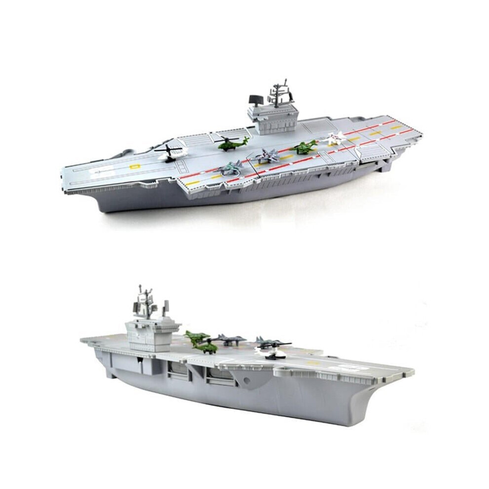 Simulation Aircraft Carrier Static Model With Six Airplane For Kids Children Christmas Gift Toys