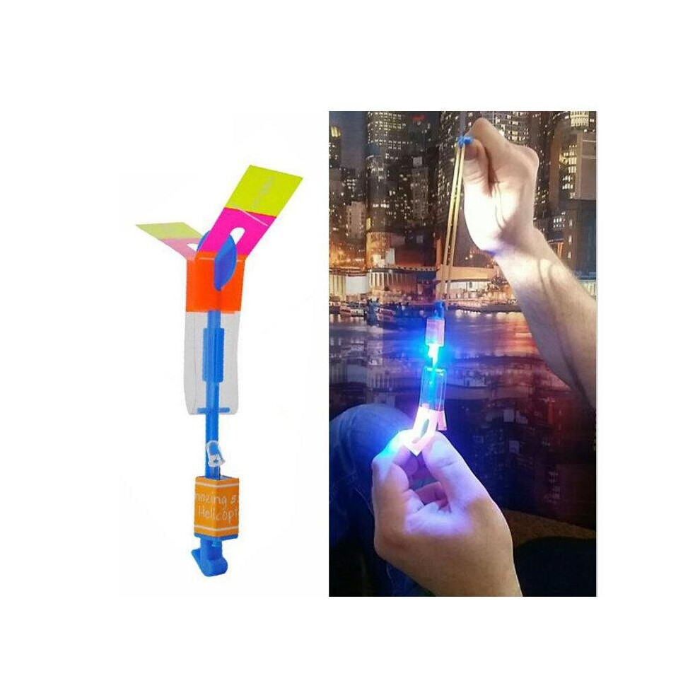 Amazing Flash LED Light Arrow Rocket Helicopter Rotating Flying Toy Party Fun Kids Outdoor Plane Toy