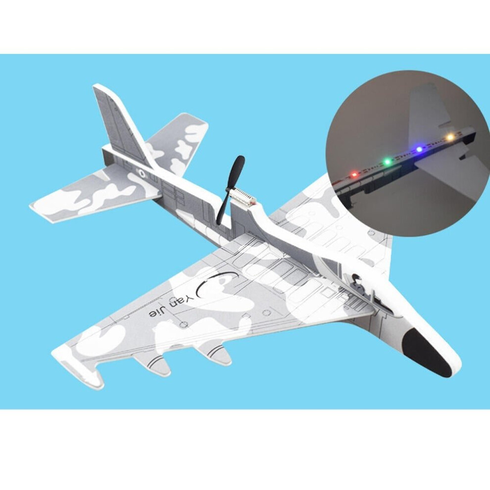 () Electric EPP Hand Throwing Foam Aircraft Rotary Airplane Model Plane Toy with LED Light