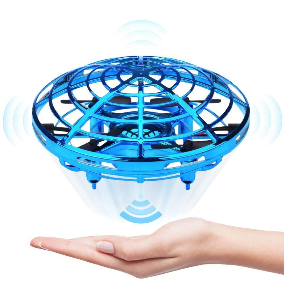 () Mini Drone UFO Hand Operated Helicopter Quadrocopter Infrared Induction Aircraft Flying Ball Toys For Kids